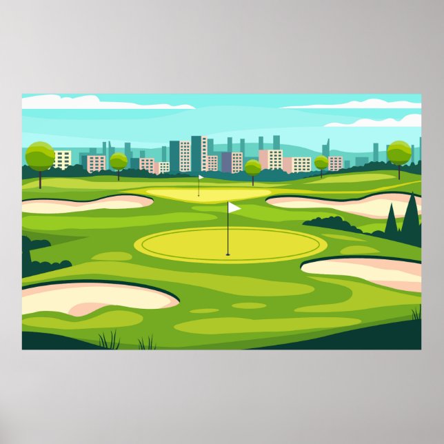 Affiche Green Golf Field Design (Devant)