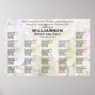 Affiche Green Lavender Love is Patient Seating Chart