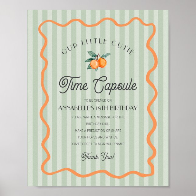 Affiche Green Little Cutie Citrus Birthday Time Capsule (Devant)