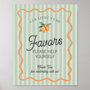 Affiche Green Little Cutie Citrus Main Squeeze Faveurs