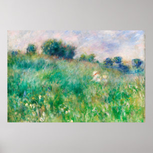 Affiche Green Meadow par Renoir Impressionniste Peinture
