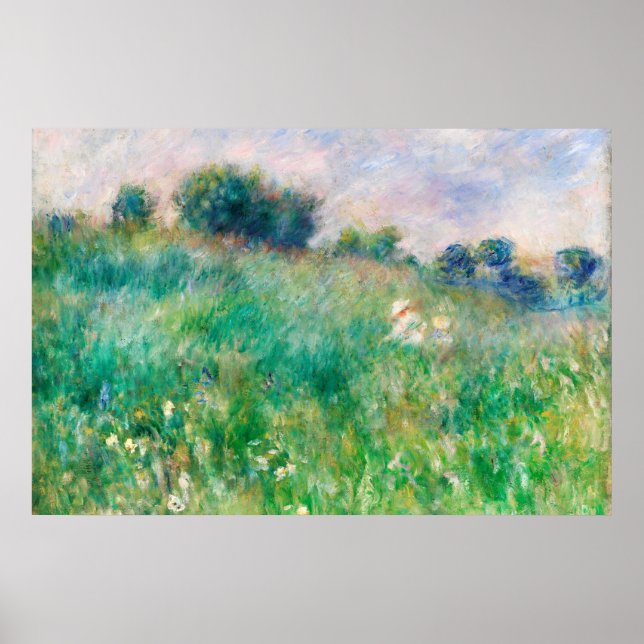 Affiche Green Meadow par Renoir Impressionniste Peinture (Devant)