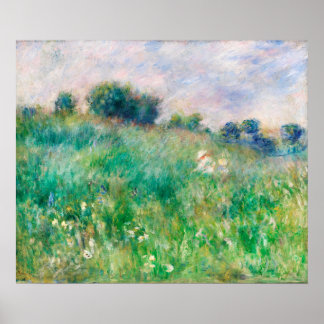 Affiche Green Meadow par Renoir Impressionniste Peinture