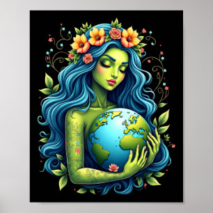 Affiche Green Mother Jour des terres Gaia Sauvez notre pla