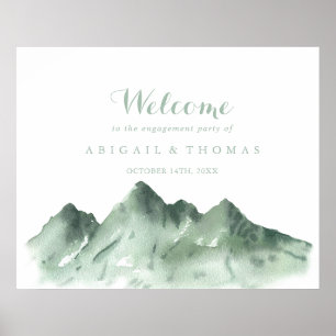 Affiche Green Mountain Country Engagement Party Welcome