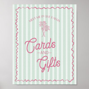 Affiche Green Palm Springs Pastel Beach Cartes & Cadeaux