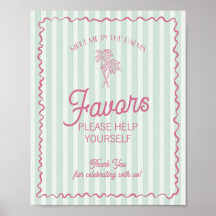 Affiche Green Palm Springs Pastel Beach Faveurs