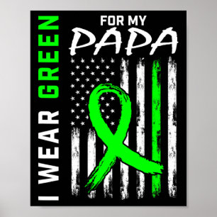Affiche Green Papa Maladie du rein Cérébrale Sensibilisati