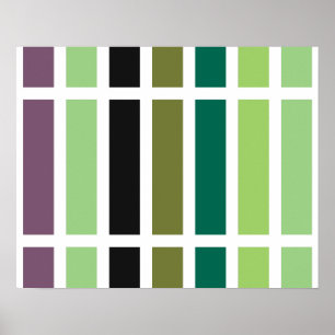 Affiche Green purple Black Hues