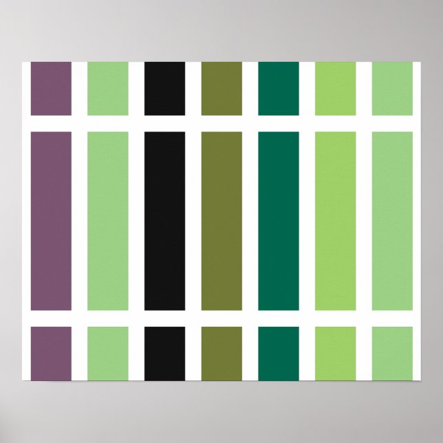 Affiche Green purple Black Hues (Devant)