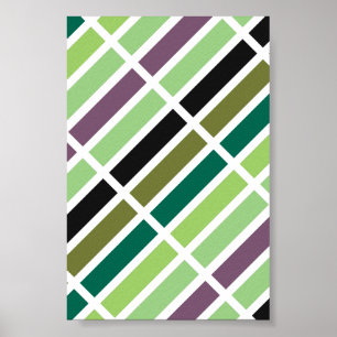 Affiche Green purple Black Hues