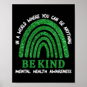Affiche Green Rainbow En Mai Nous Portons Green Mental Hea