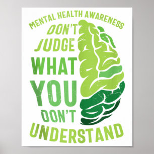 Affiche Green Ribbon Warrior & Supporters - Mental Hea