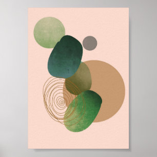 Affiche Green Simple Boho Dessins Boho Chic Aesthétique Bo
