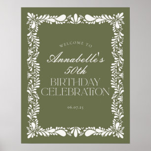 Affiche Green Talavera Carrelage Fiesta Anniversaire Fête