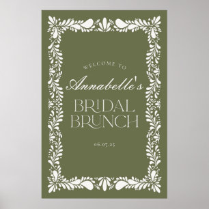 Affiche Green Talavera Carrelage Fiesta Bridal Brunch Bien