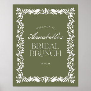 Affiche Green Talavera Carrelage Fiesta Bridal Brunch Bien