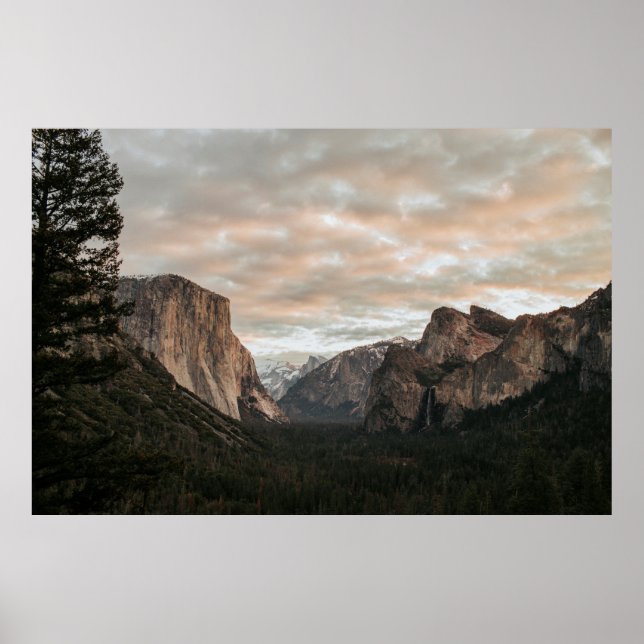 AFFICHE GREEN TREES NEAR BROWN MOUNTAIN UNDER CLOUDY SKY D (Devant)