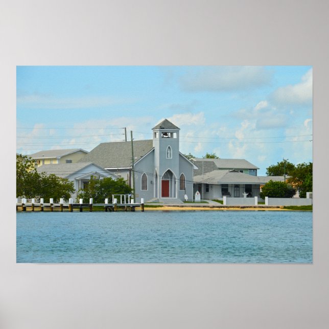 Affiche Green Turtle Cay Church, Bahamas (Devant)