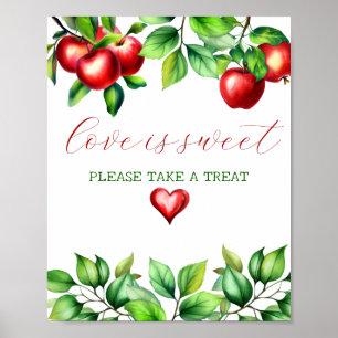 Affiche Greenary Red Apple Love est doux