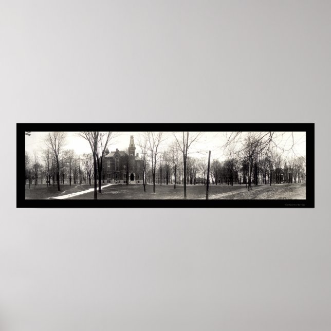 Affiche Greencastle Depauw University Photo 1909 (Devant)