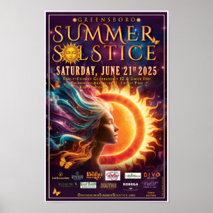 Affiche Greensboro Summer Solstice 2025 Souvenir
