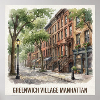 Affiche Greenwich Village Manhattan