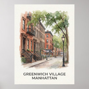 Affiche Greenwich Village Manhattan