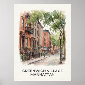 Affiche Greenwich Village Manhattan