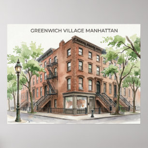 Affiche Greenwich Village Manhattan