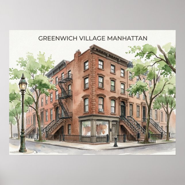 Affiche Greenwich Village Manhattan (Devant)