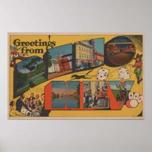 Affiche Greetings from Reno, NevadaReno, NV