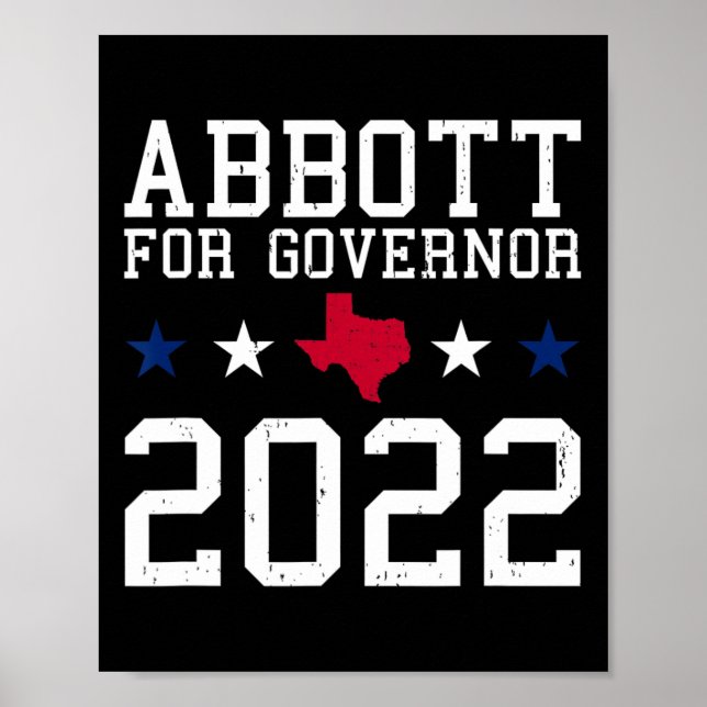 Affiche Greg Abbott Pour Gouverneur Élection 4 Juillet Rép (Devant)