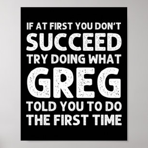 Affiche Greg Nom Cadeau Personnalisé Anniversaire Fun Noël