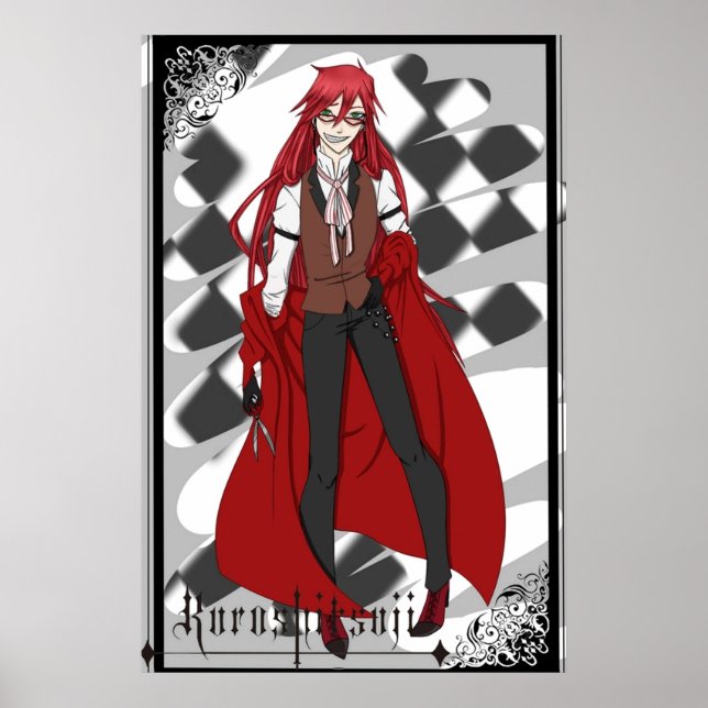 Affiche Grell Sutcliff from Kuroshitsuji  Black Butler (Devant)