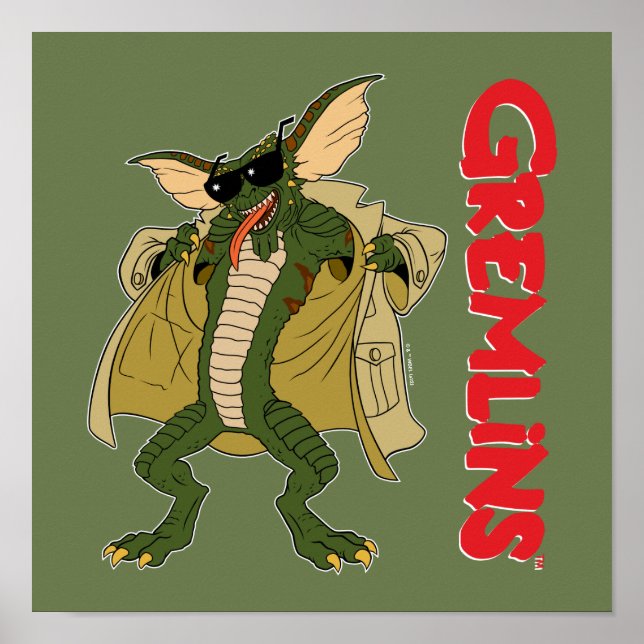 Affiche Gremlins | Cachet à tranchée Flash (Devant)