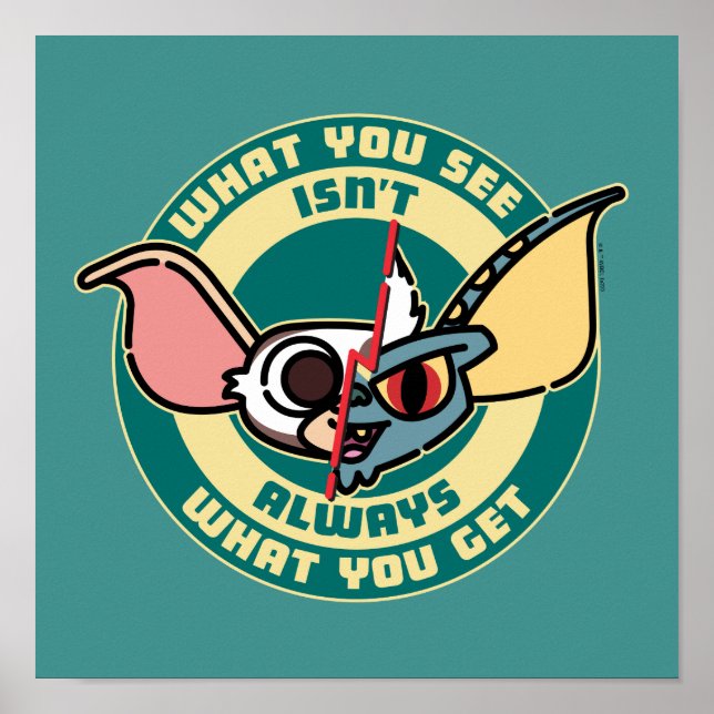 Affiche Gremlins | Ce que vous voyez n'est pas toujours ce (Devant)