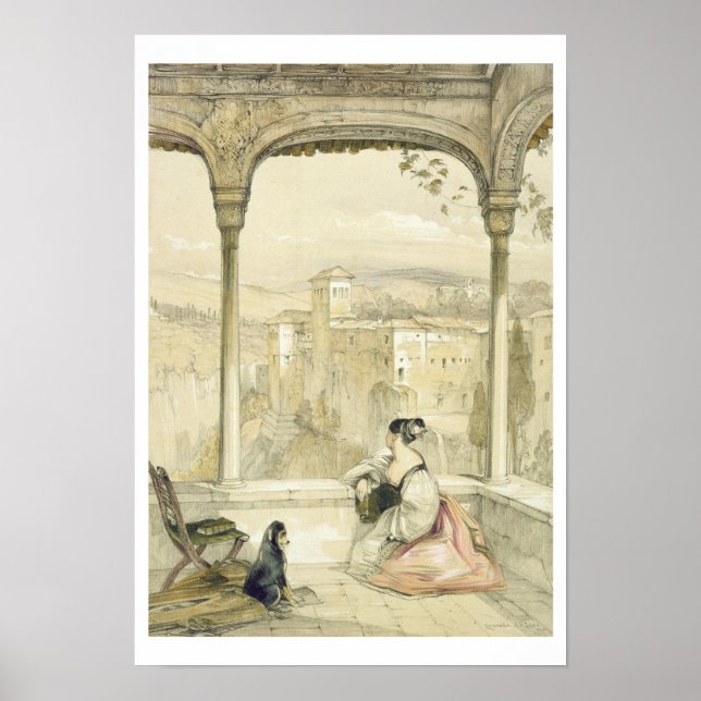 Affiche Grenade (Alhambra), assiette 9 de 'Sketches of Spa (Devant)