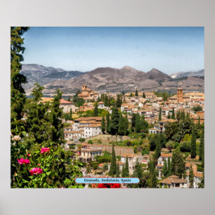 Affiche Grenade, Andalousie, Espagne