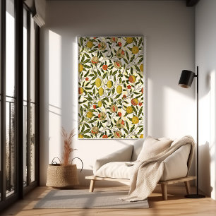 Affiche Grenades Citrons Motif Vintage de William Morris