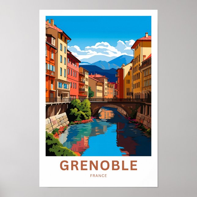 Affiche Grenoble France Imprimer (Devant)