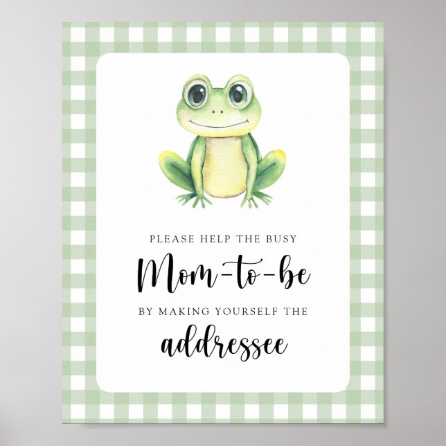 Affiche Grenouille - Aider la future maman débordée (Devant)