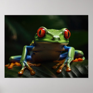 Affiche Grenouille aux yeux rouges