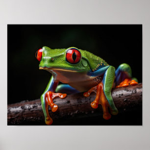 Affiche Grenouille aux yeux rouges