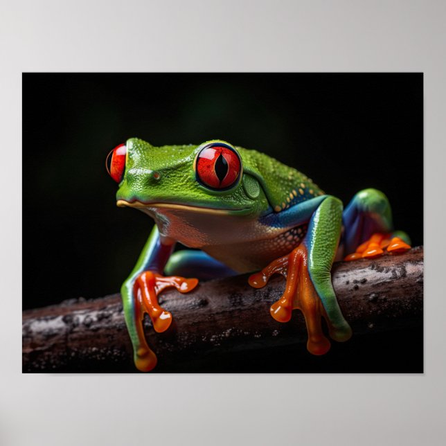 Affiche Grenouille aux yeux rouges (Devant)
