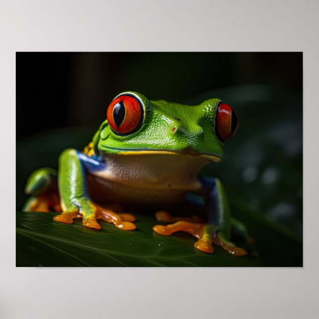 Affiche Grenouille aux yeux rouges (Devant)
