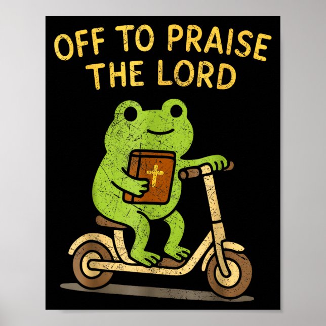 Affiche Grenouille chrétienne pour aller louer le Seigneur (Devant)