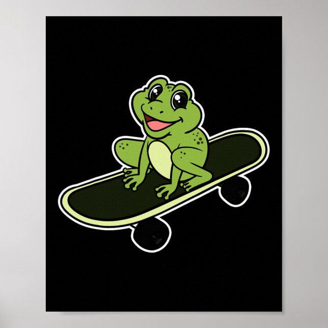 Affiche Grenouille Crapaud Amphibien Grenouille Planche à  (Devant)