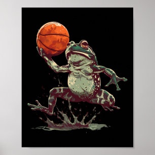 Affiche Grenouille crapaud aquarelle cercle animal art esq
