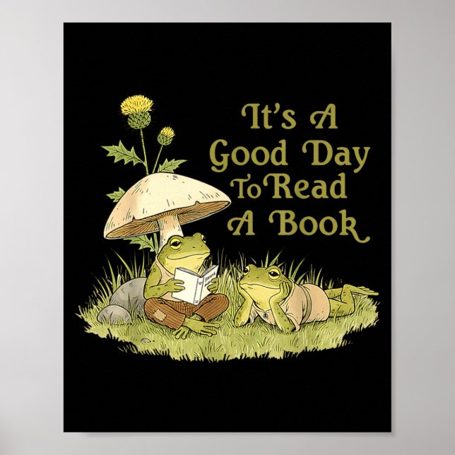 Affiche Grenouille crapaud lit livre enseignants élèves en (Devant)